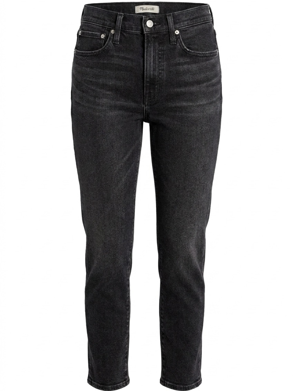Madewell High-Rise Straight Jeans in Black Wash